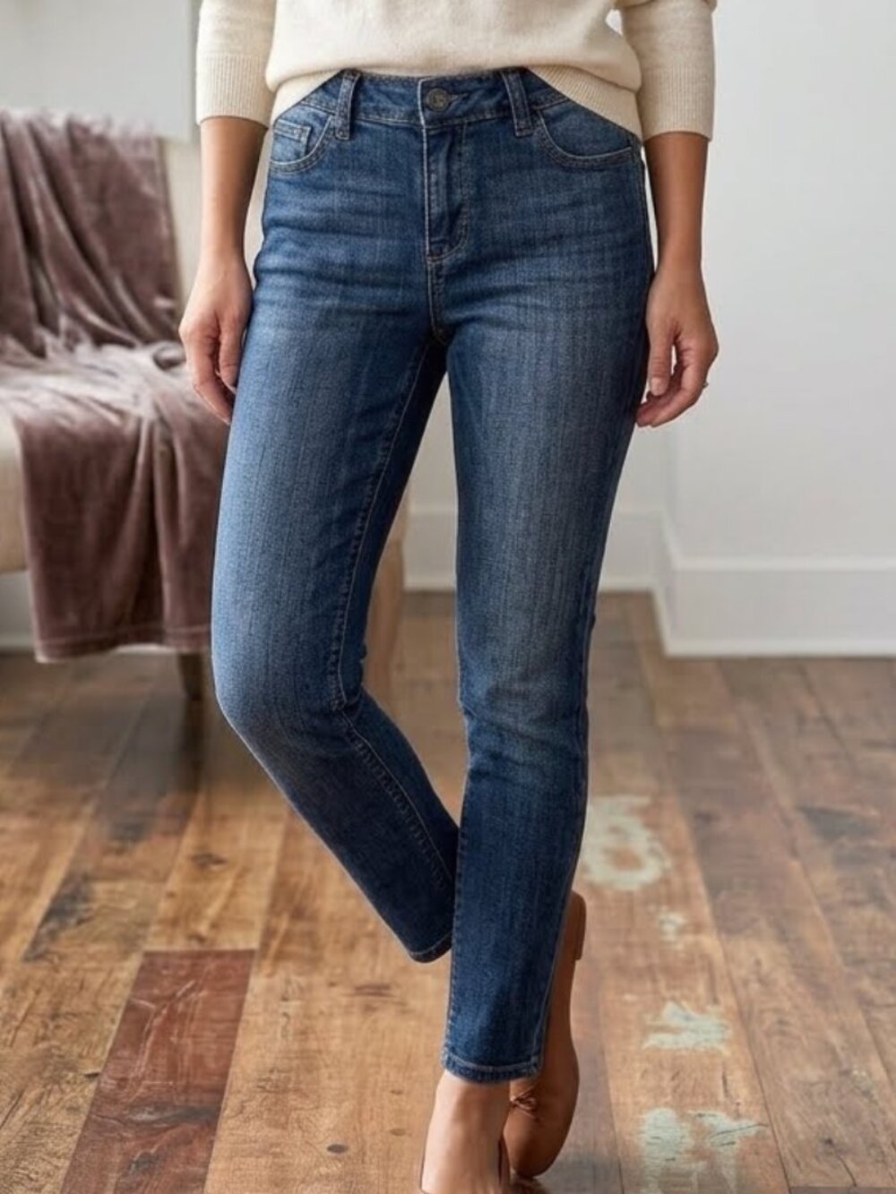 Liz Claiborne City Fit Skinny Jeans Size 4 Petite